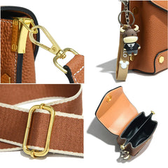 Leather Shoulder Handbag Rivet Cowhide Mini Phone Bag