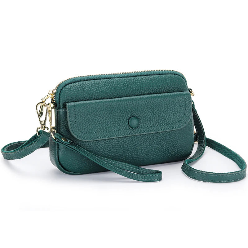 Leather Women's Shoulder Bags Ladies Daily Messenger Bags Female Cellphone Cross