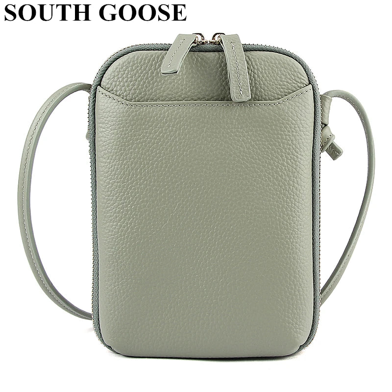 Leather Women's Shoulder Messenger Bags Female Versatile Phone Crossbody Bag