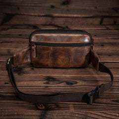 Casual Leather Men Waist Belt Bag Chest Pack Sling Bag