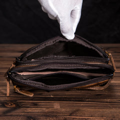 Casual Leather Men Waist Belt Bag Chest Pack Sling Bag