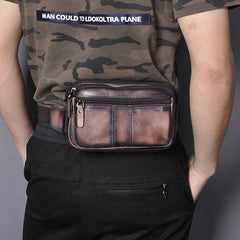 Casual Leather Men Waist Belt Bag Chest Pack Sling Bag
