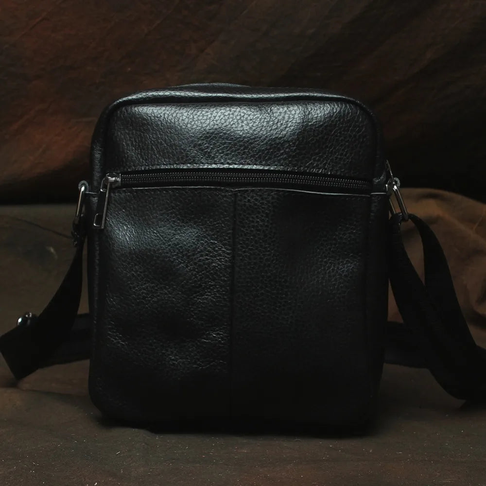 Men's Leather Messenger Bag Casual Crossbody Shoulder Bag