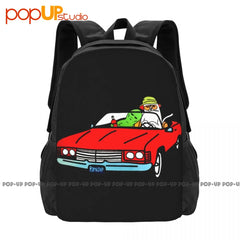 Cat Dip Fear Loathing Backpack Large Capacity Art Print Storage Bag
