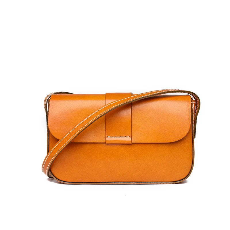 Cow Leather Saddle Bag Women Chestbag Shoulder Bag Ladies Crossbody PhoneBag