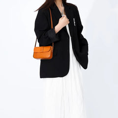 Cow Leather Saddle Bag Women Chestbag Shoulder Bag Ladies Crossbody PhoneBag