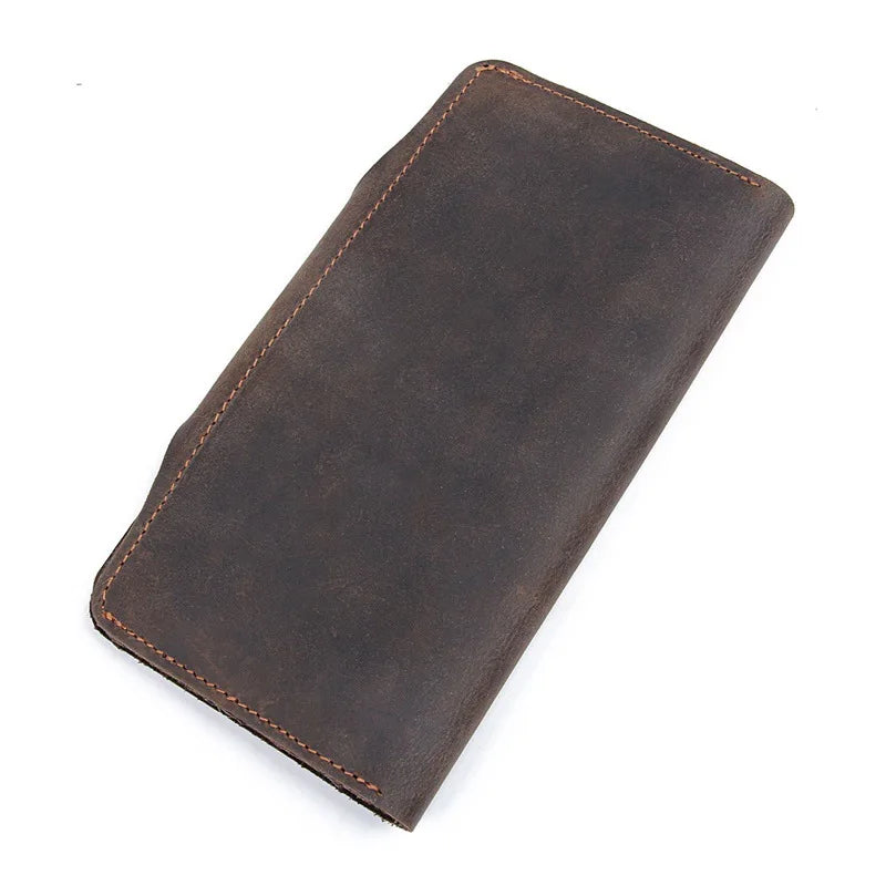 Trifold Leather Wallet with Removable Zipper Pocket