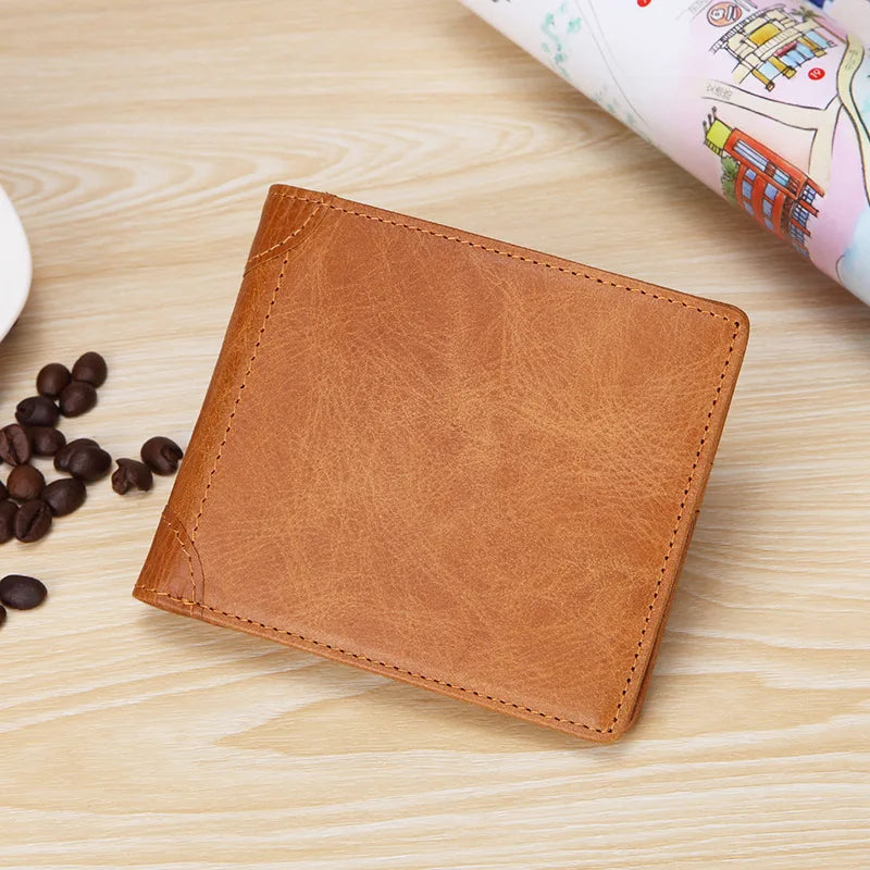 Vintage Men's Slim Leather Wallet Purse for Men