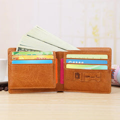 Vintage Men's Slim Leather Wallet Purse for Men