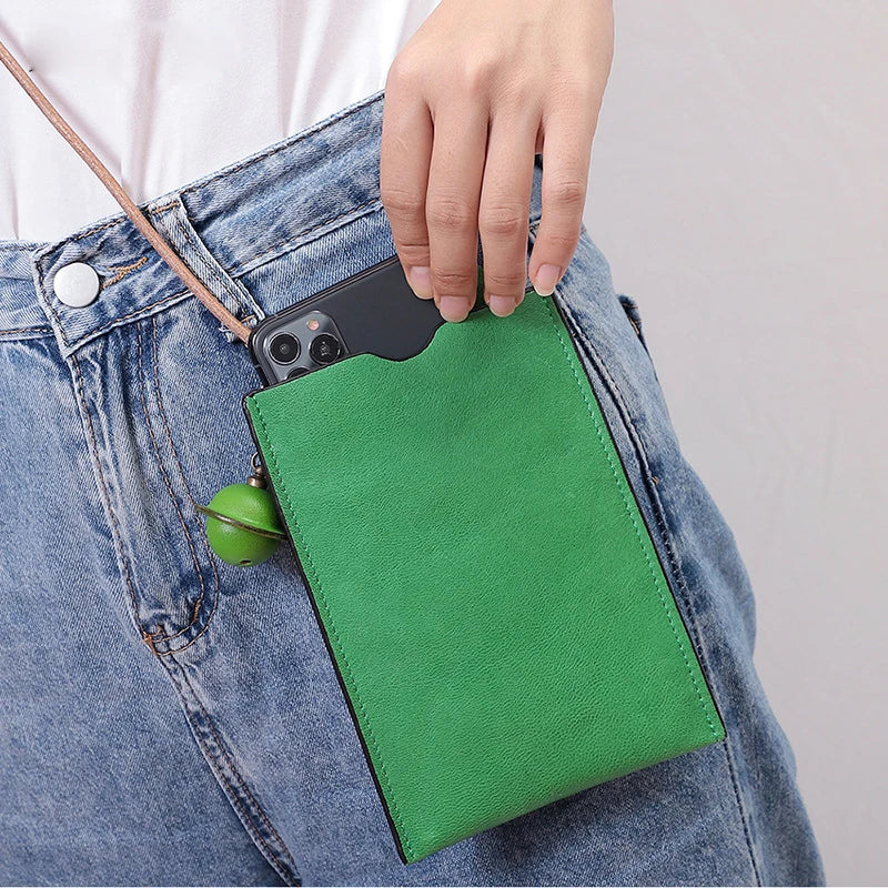 Cowhide Shoulder Bag Mini Leather Purse 01-GN-fsjdzp