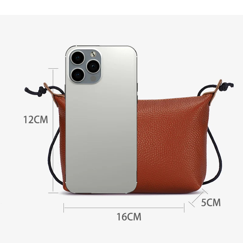 Leather Women Wallet Crossbody Shoulder Bag Soft Cowhide Purse