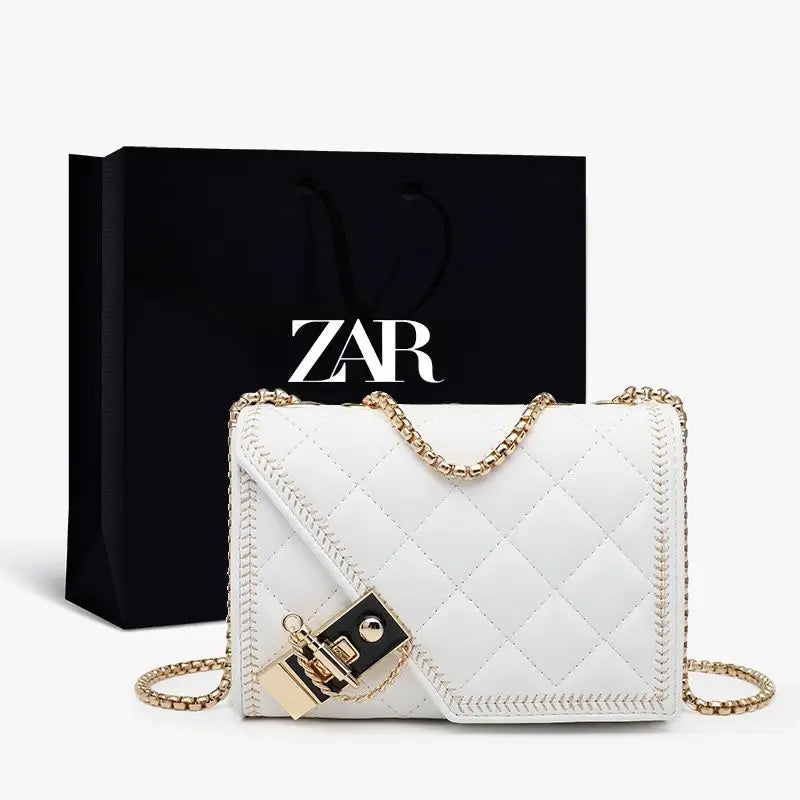 Geometric Chain Bag Women Shoulder Bags Leather Handbags