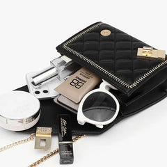 Geometric Chain Bag Women Shoulder Bags Leather Handbags