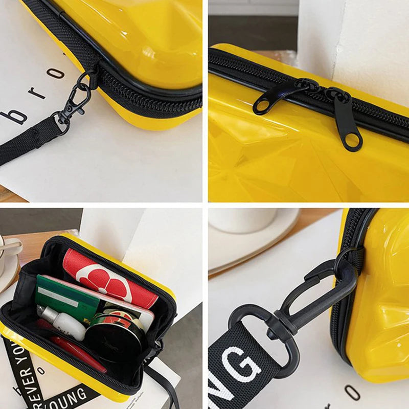 Geometric Hard Box Women Bag Plastic Handbag Crossbody Messenger Shoulder Bags