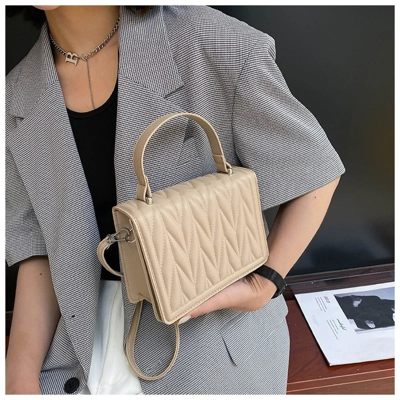 Geometric Embossing Crossbody Messenger Bag