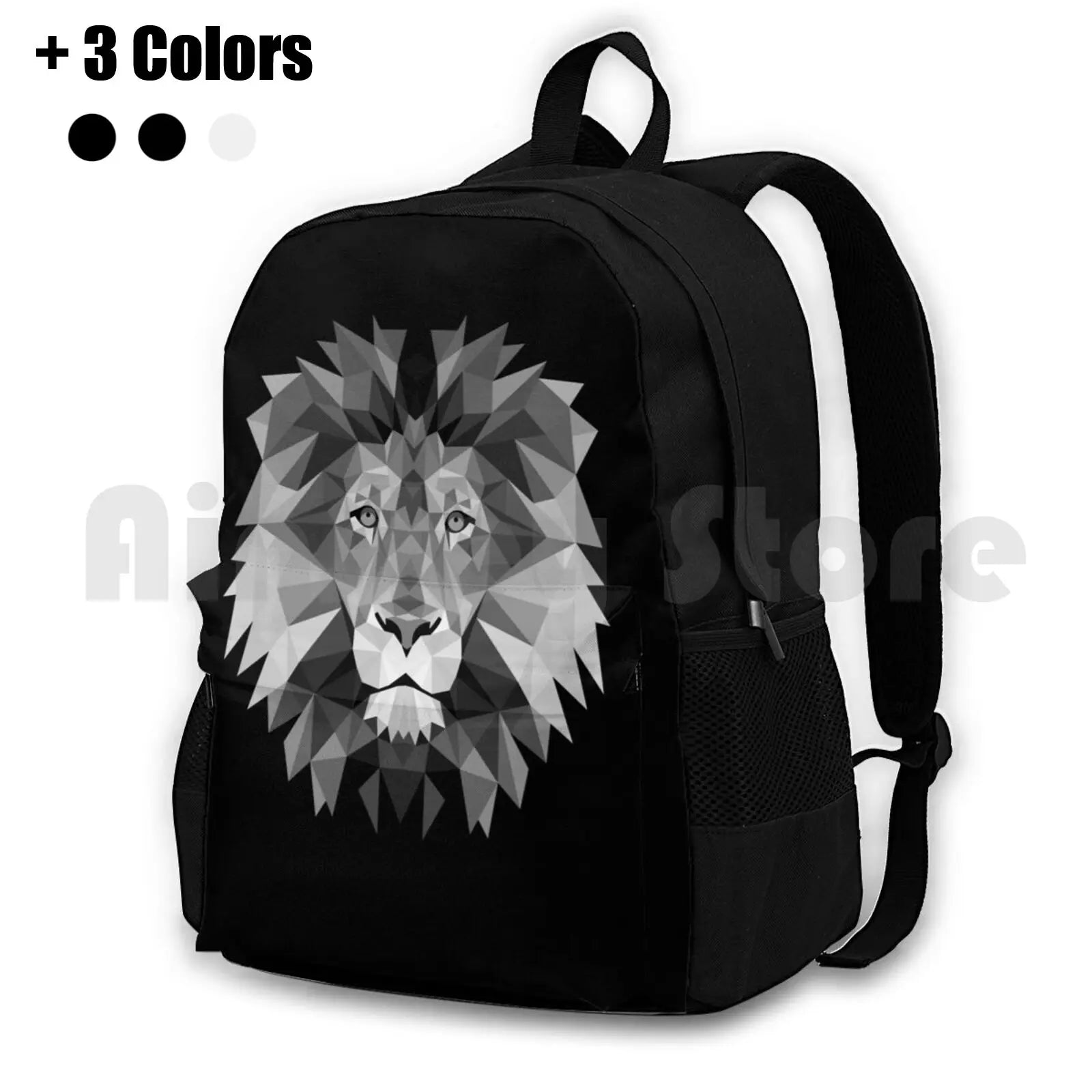 Geometric Lion Outdoor Hiking Backpack