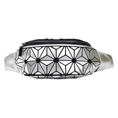 Geometric Waist Bag for Women Girls Fanny Pack Hip Belt Money Travel Bag