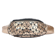Geometric Waist Bag for Women Girls Fanny Pack Hip Belt Money Travel Bag