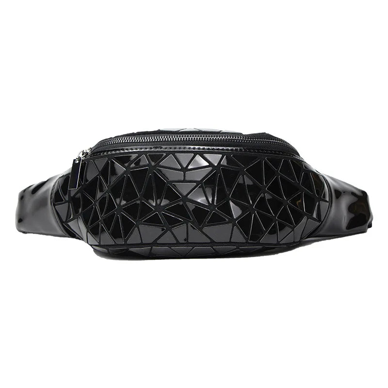 Geometric Waist Bag for Women Girls Fanny Pack Hip Belt Money Travel Bag
