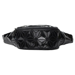 Geometric Waist Bag for Women Girls Fanny Pack Hip Belt Money Travel Bag