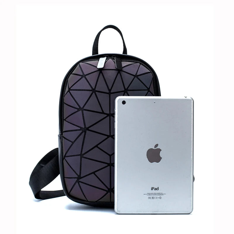 Geometric Luminous Women's Backpack Diamond Lattice Glowing