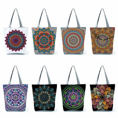 Floral Tote Bag Hand Shoulder Bags Women Eco Travel Handbags