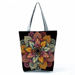 Floral Tote Bag Hand Shoulder Bags Women Eco Travel Handbags