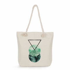 Geometry Print Women Lady Handbags High Folding Reusable Shopper Bags