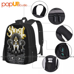 Ghost Bc Band Metal Father Backpack Large Capacity Print Training Sports Bag