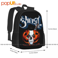 Ghost Bc Pumpkin Surprise Papa Halloween Metal Rock Band Backpack