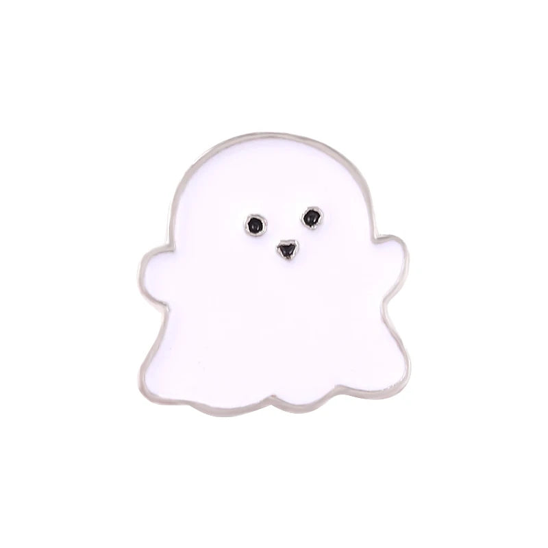 Ghost Enamel Pins Happy Boo Brooches Goth Gothic Metal Badges