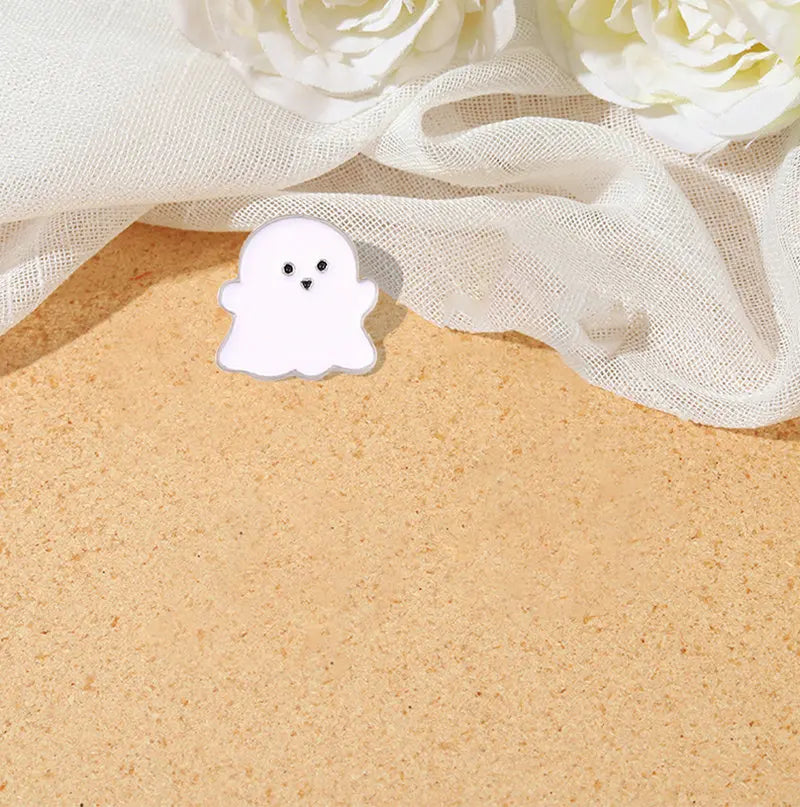 Ghost Enamel Pins Happy Boo Brooches Goth Gothic Metal Badges