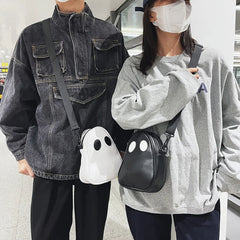 Ghost Funny Leather Shoulder Bag Devil Messenger Handbags Small Casual Satchel