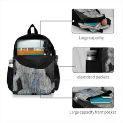 Ghost Kitty Backpacks For Men Women Teenagers Girls Bags