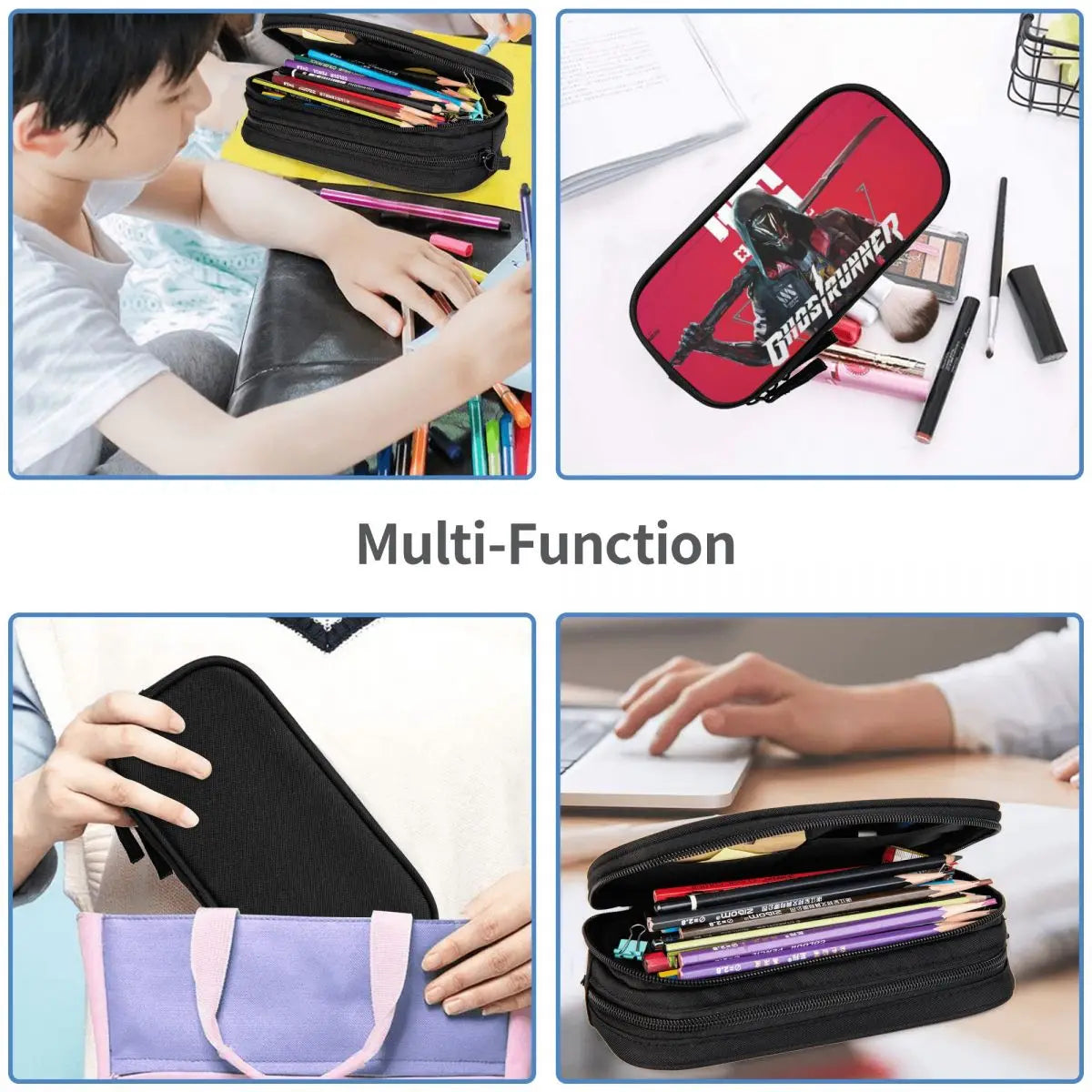 Anime Zipper Pen Bag Student Stationery Box Child Gift