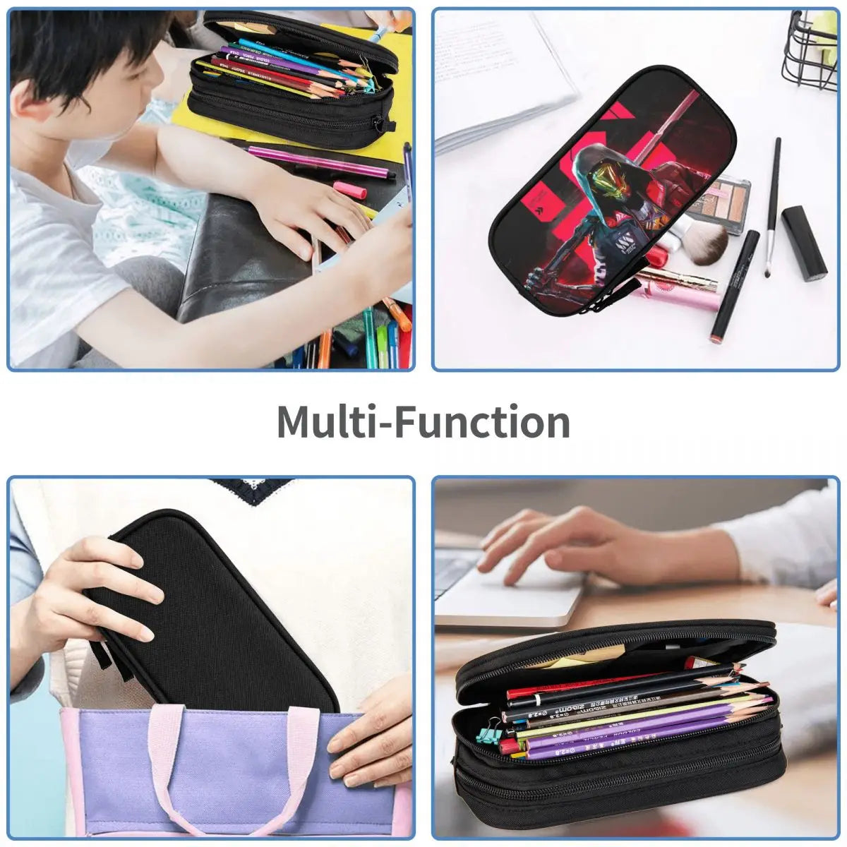 Ghostrunner Pen Box Student School Anime Zipper Pen Bag Child Stationery Bag