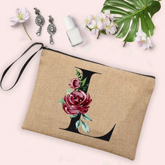 26 Letter Printing Woman's Make Up Bags Handbags Organizers Travel Toiletry Bags