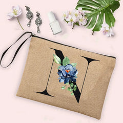 26 Letter Printing Woman's Make Up Bags Handbags Organizers Travel Toiletry Bags