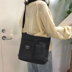 Girl School Backpack Bookbags Crossbody Messenger Bag Canvas Shoulder Bag Women