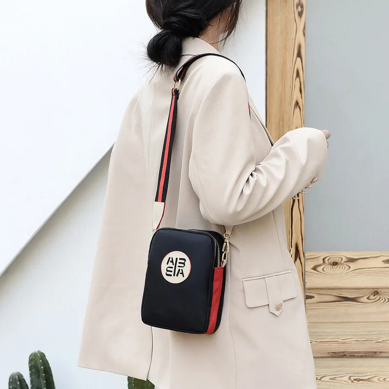 Small Square Shoulder Bag Canvas Crossbody Vintage Messenger Pack