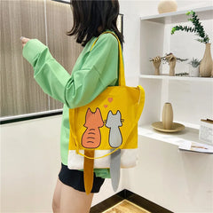 Girl Canvas Shoulder Bag Women Shopping Bag Teenage Women Messenger Bags Ladies