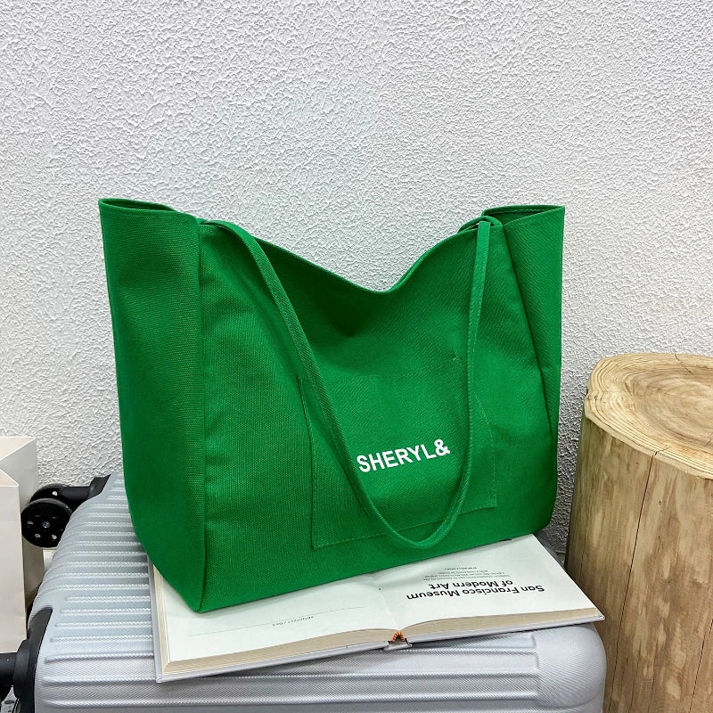 Girl Canvas Tote Bag Women Shopping Shoulder Messenger Bag