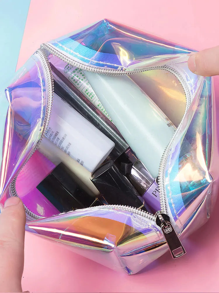 Girl Clutch High Cosmetic Bag Transparent Wash Bag Beauty PVC