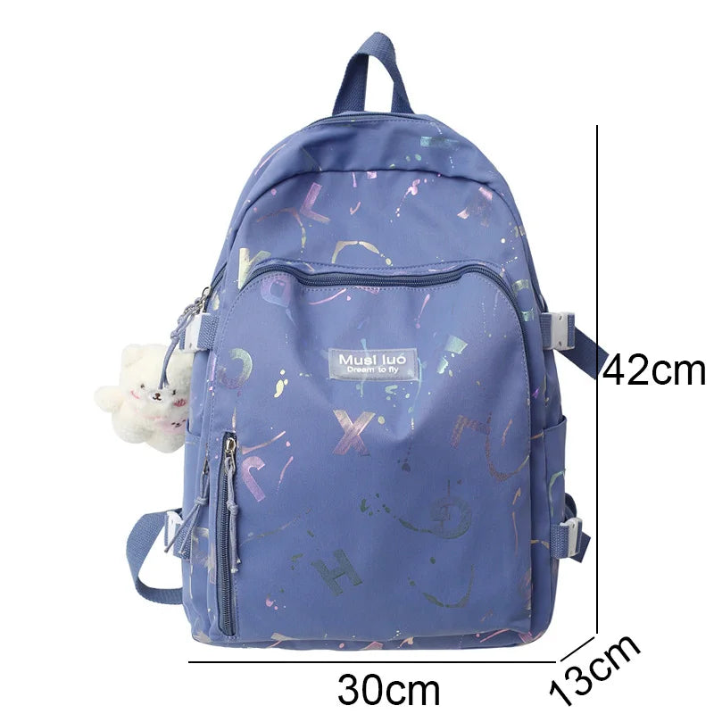 Girl Travel School Bag Nylon Student Backpack Ladies Leisure Book Bags