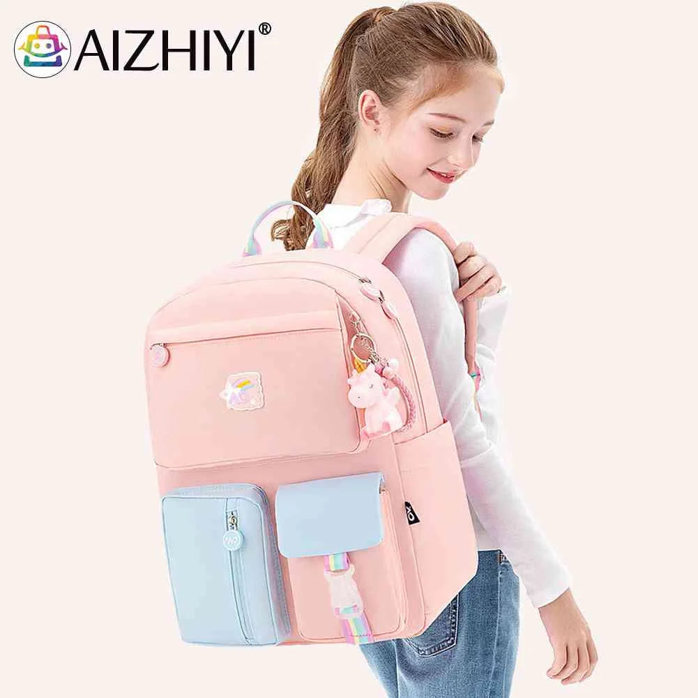 Girl Cartoon Backpack Middle School Student Book Bag Travel Rucksack