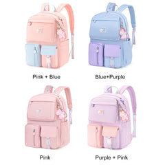 Girl Cartoon Backpack Middle School Student Book Bag Casual Travel Rucksack