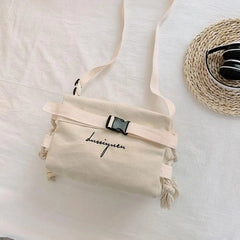 Women Canvas Messenger Bag Large Capacity Postman Shoulder Bag