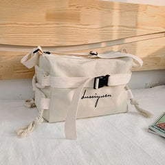 Women Canvas Messenger Bag Large Capacity Postman Shoulder Bag