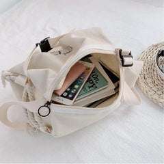 Women Canvas Messenger Bag Large Capacity Postman Shoulder Bag