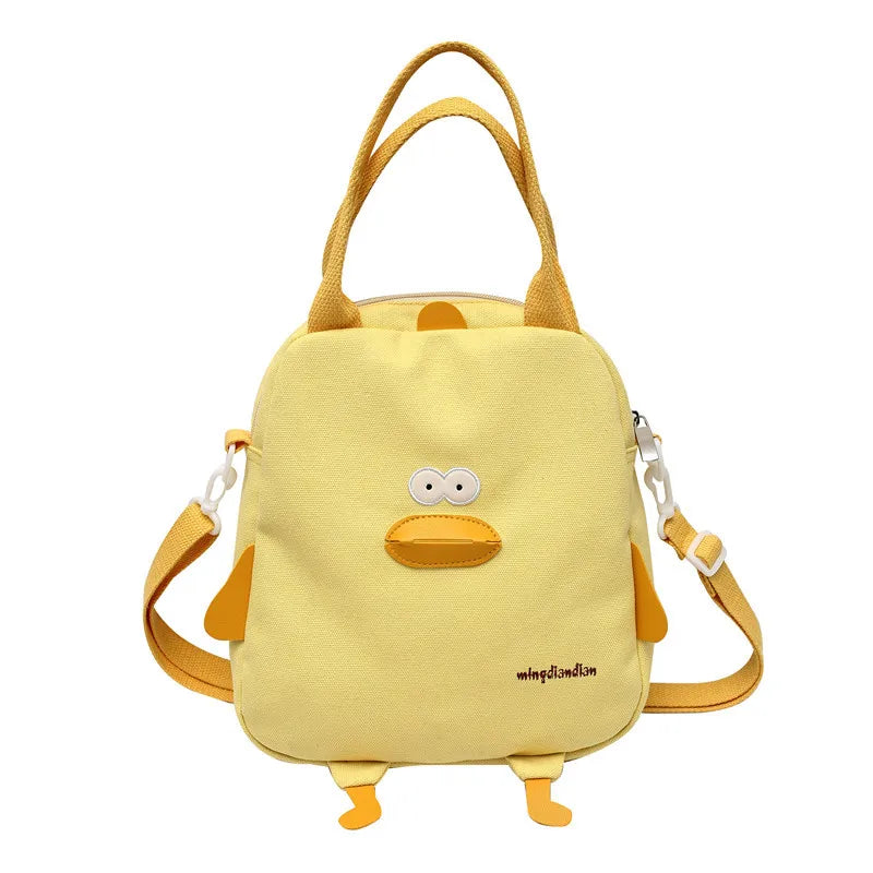 Funny Duck Canvas Bag Women Shoulder Crossbody Large Capacity Bag
